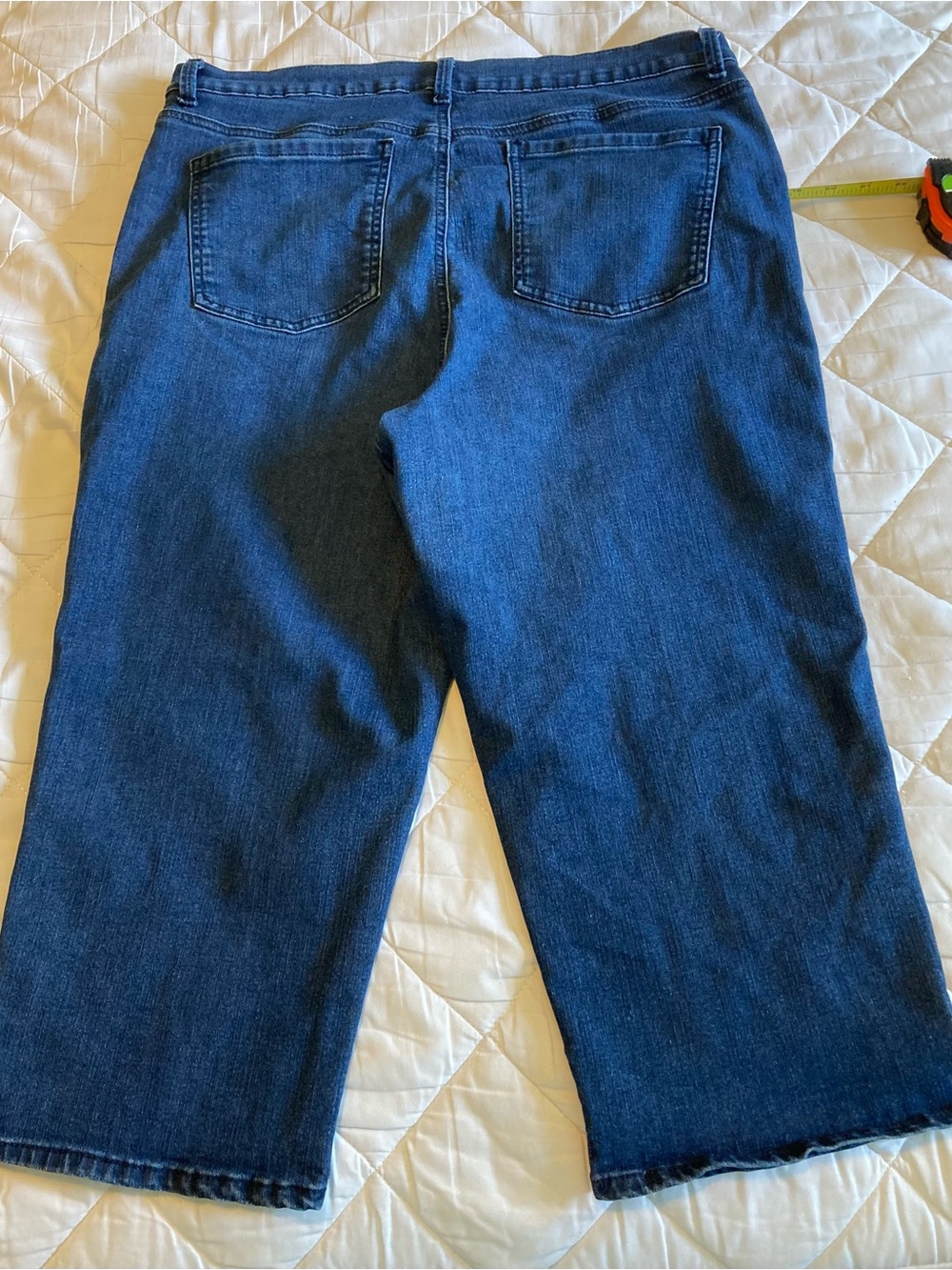 Gloria Vanderbilt Relaxed Capris Dark Blue Slimming Denim Jeans Womens Size 16 - Picture 14 of 15